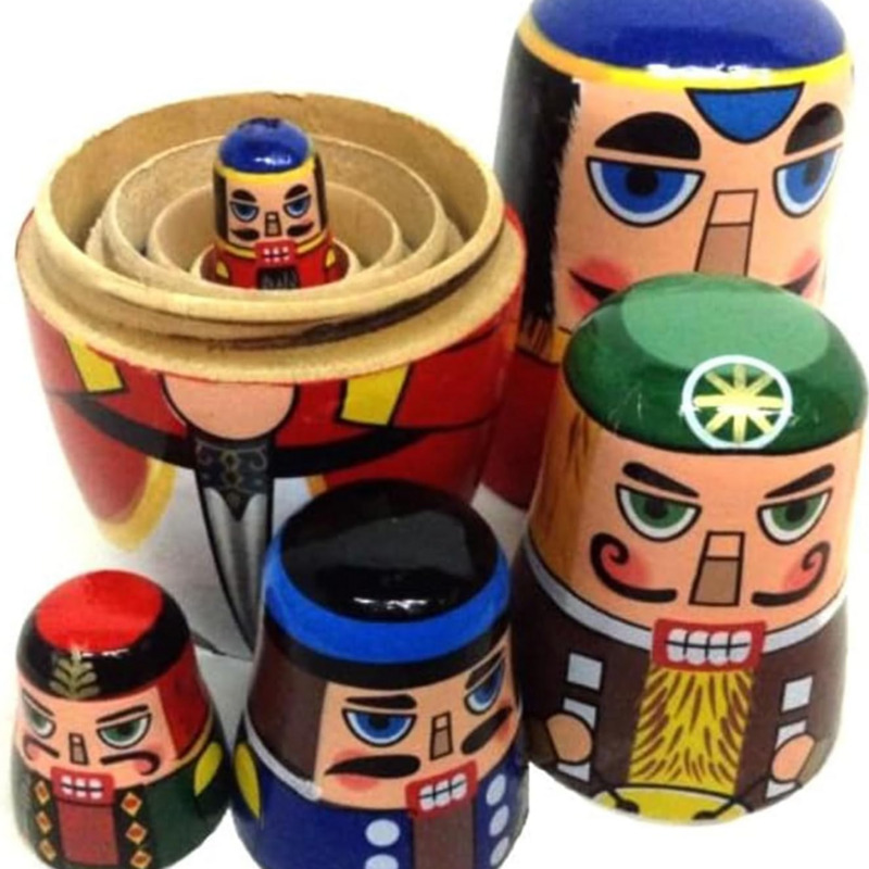 Nutcracker Figurine - 5 шт., русские матрешки «Щелкунчик» —