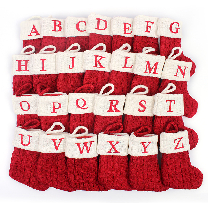 Носки для рождества, вязаные,  – обзор и цена Christmas Stocking Hanging