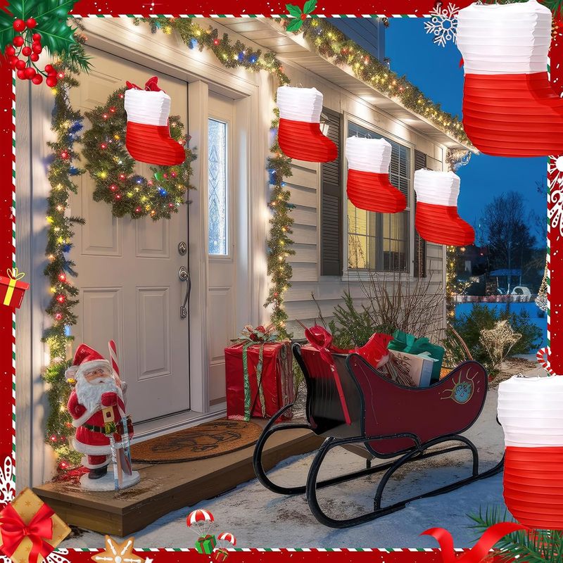 1 шт. Рождественские бумажные  – обзор и цена Christmas Stocking Hanging