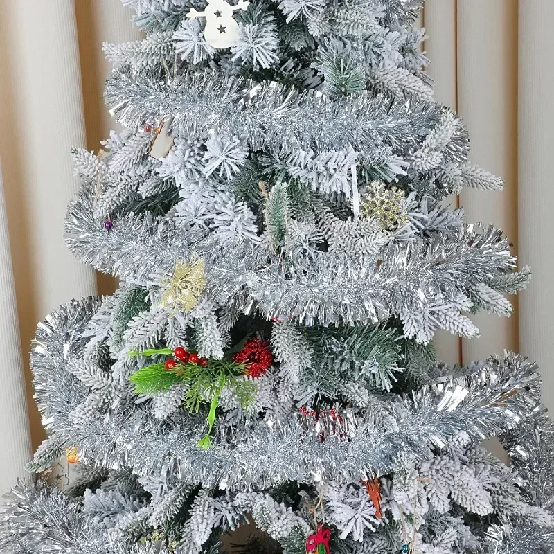 Разноцветная новогодняя лента- – обзор и цена Tinsel Garland Decoration
