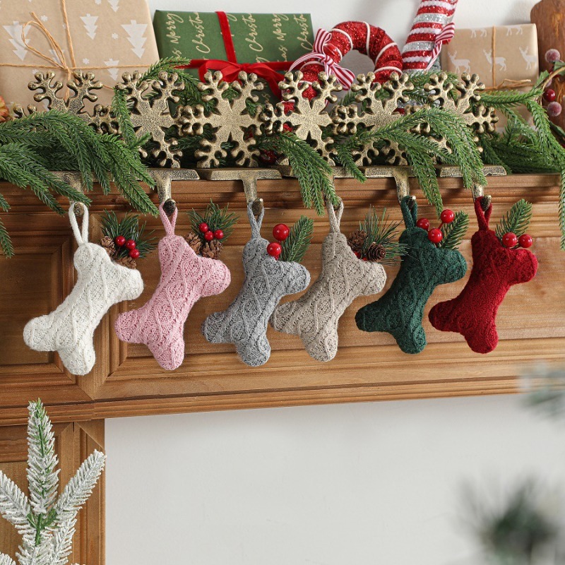 Разноцветный вязаный рождестве – обзор и цена Christmas Stocking Hanging